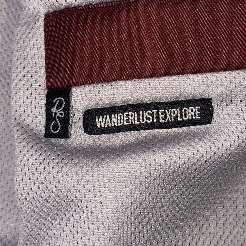 Roamers Seekers Full Zip Rain Jacket Wanderlust Men's XL Maroon EUC Lined Hooded
